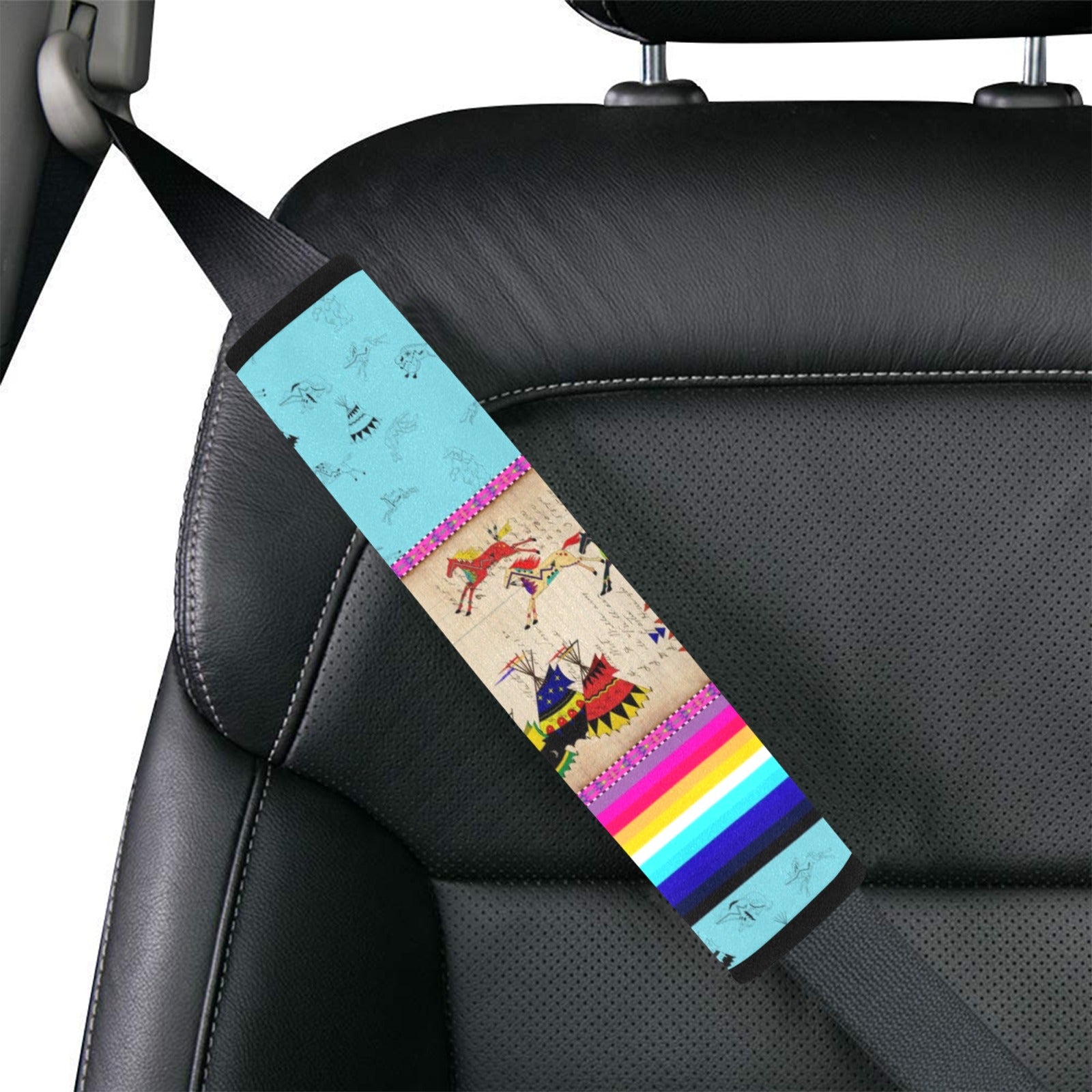 Horses Running Sky Car Seat Belt Cover 7''x12.6'' (Pack of 2)