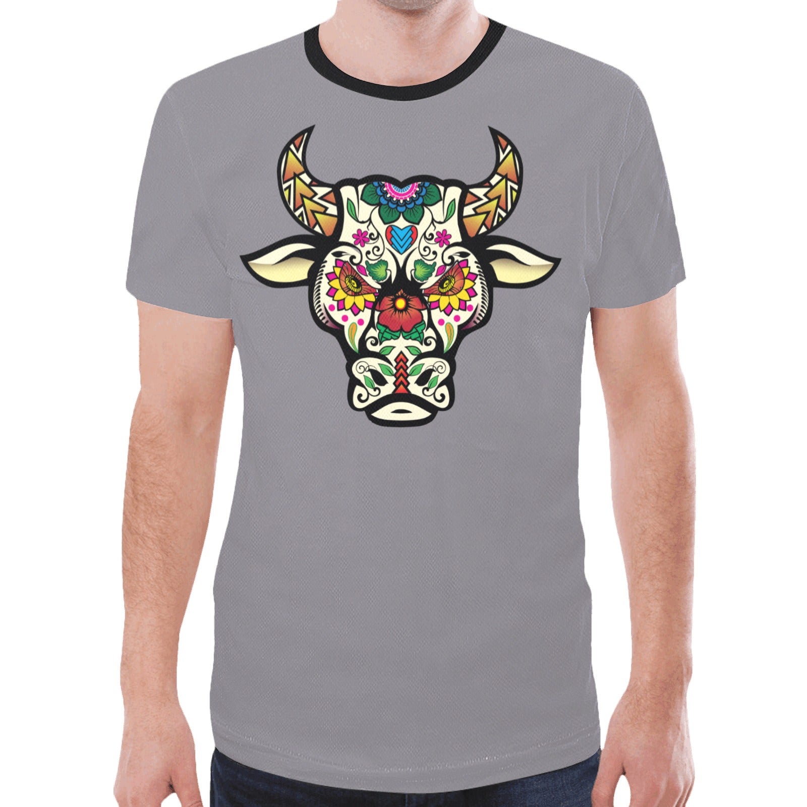 Bull Spirit Guide (Dark Gray) T-shirt for Men