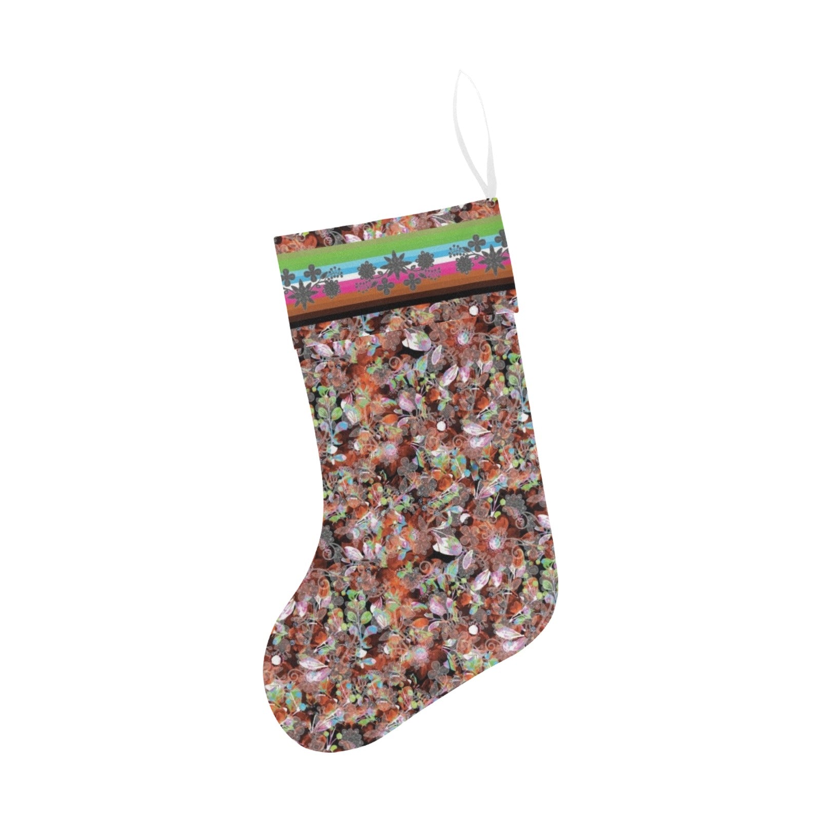 Culture in Nature Orange Christmas Stocking
