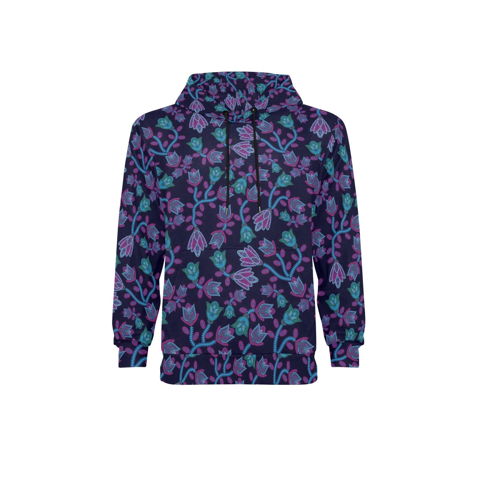 Beaded Nouveau Men's Long Sleeve Fleece Hoodie