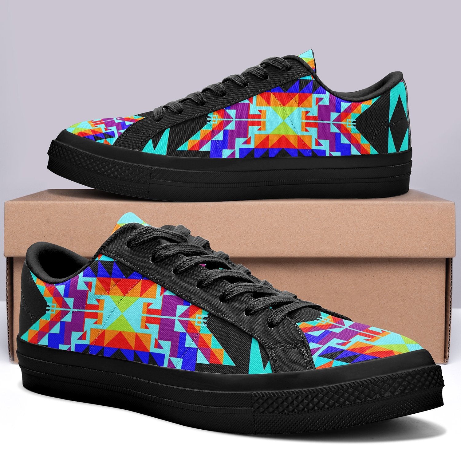 Fancy Bustle Aapisi Low Top Canvas Shoes Black Sole aapisi Herman