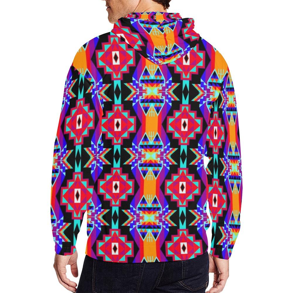 Fancy Bustle All Over Print Full Zip Hoodie for Men (Model H14) All Over Print Full Zip Hoodie for Men (H14) e-joyer