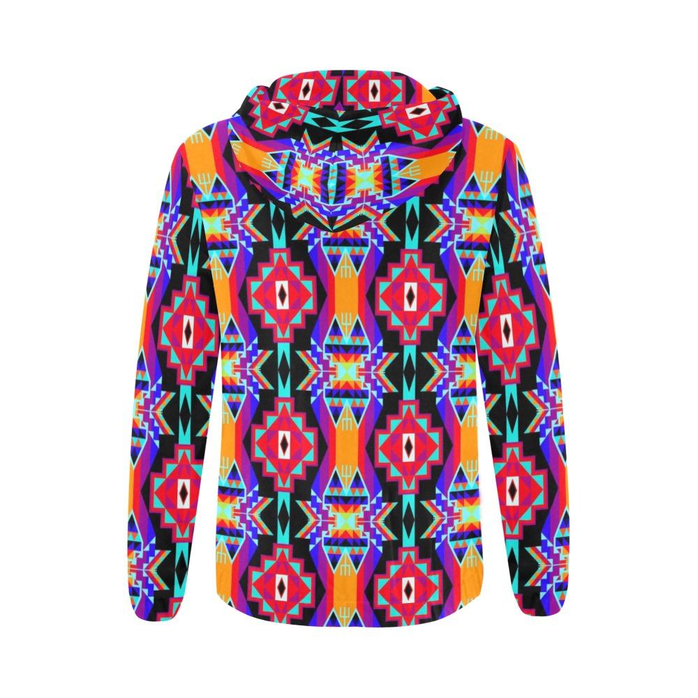 Fancy Bustle All Over Print Full Zip Hoodie for Women (Model H14) All Over Print Full Zip Hoodie for Women (H14) e-joyer