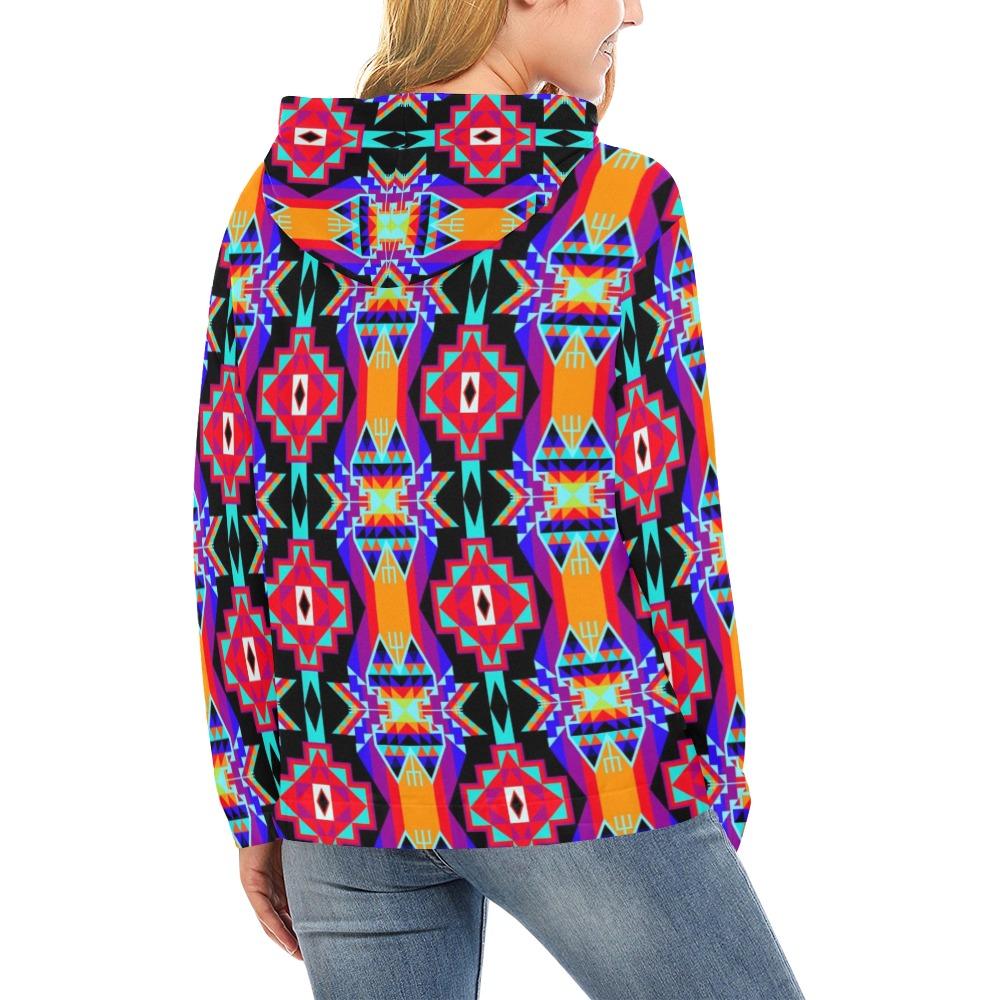 Fancy Bustle All Over Print Hoodie for Women (USA Size) (Model H13) All Over Print Hoodie for Women (H13) e-joyer