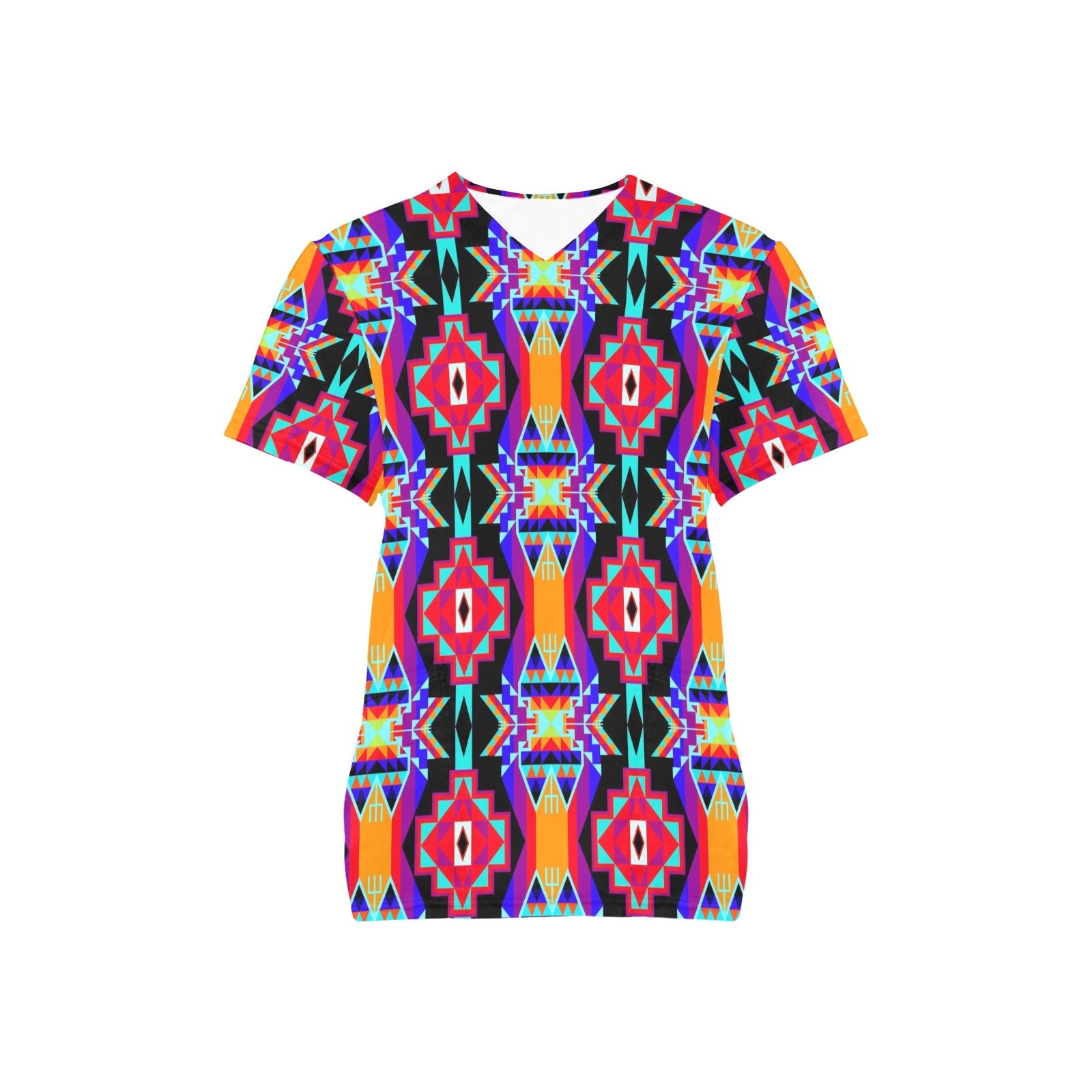Fancy Bustle All Over Print Scrub Top Scrub Top e-joyer