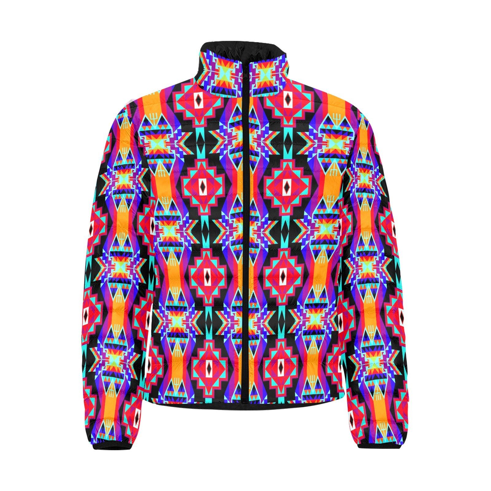 Fancy Bustle Men's Stand Collar Padded Jacket (Model H41) Men's Stand Collar Padded Jacket (H41) e-joyer
