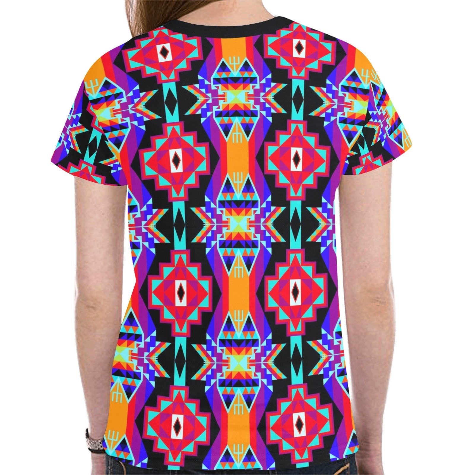 Fancy Bustle New All Over Print T-shirt for Women (Model T45) tshirt e-joyer
