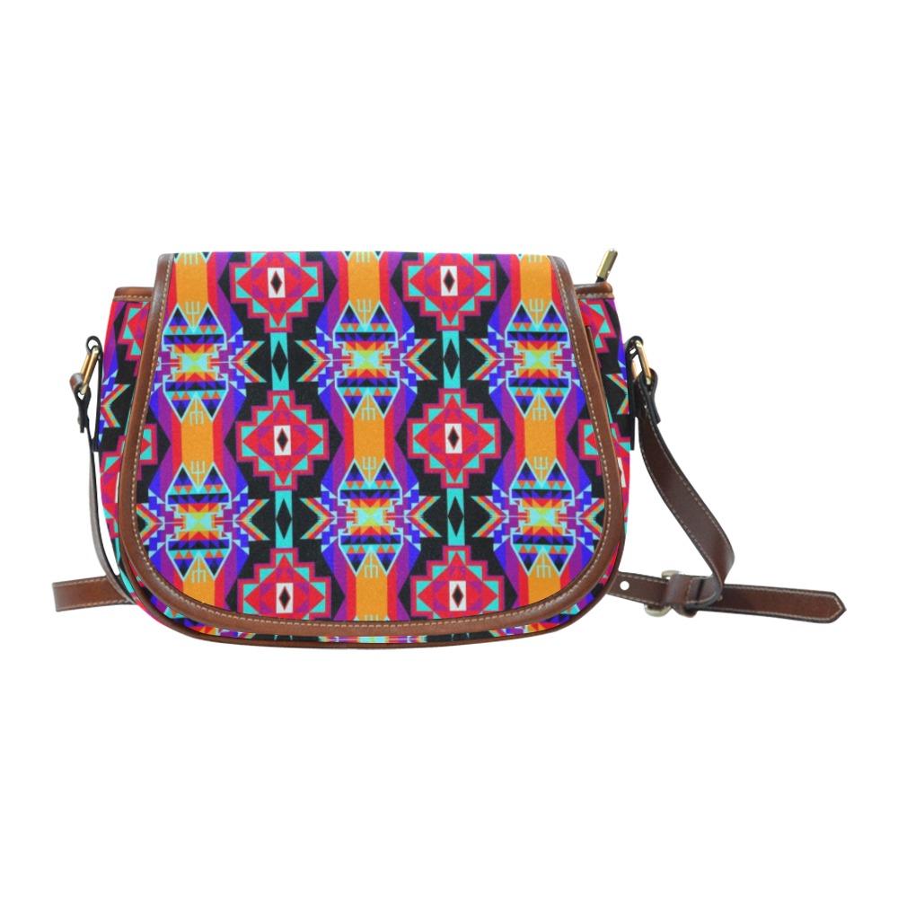 Fancy Bustle Saddle Bag/Small (Model 1649) Full Customization bag e-joyer