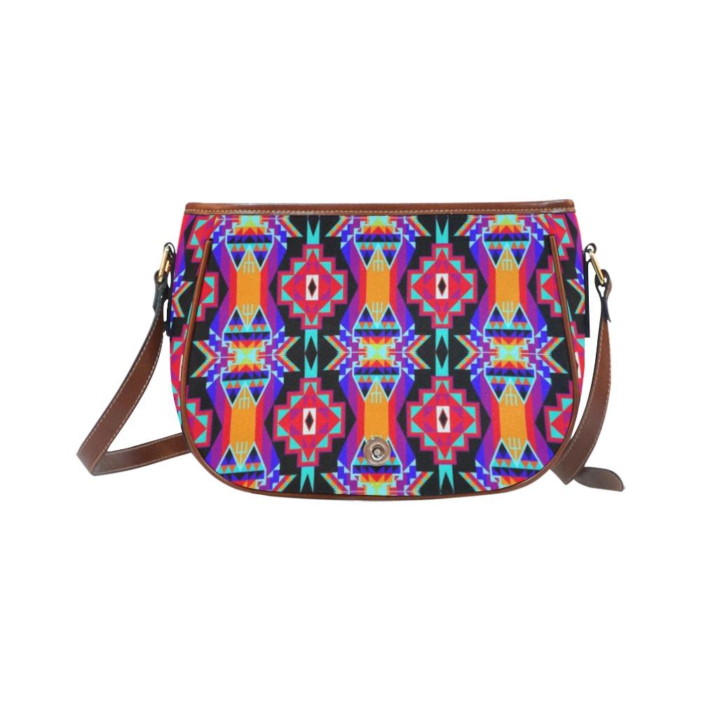 Fancy Bustle Saddle Bag/Small (Model 1649) Full Customization bag e-joyer