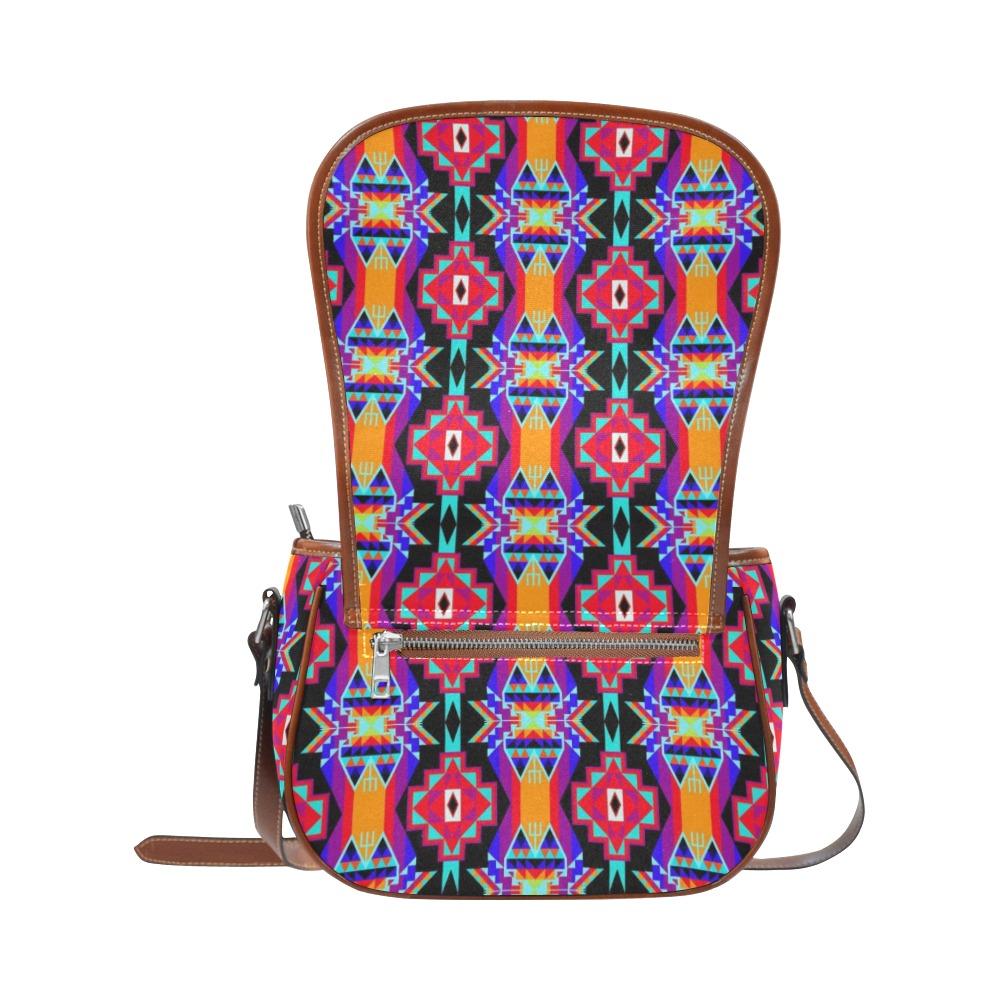 Fancy Bustle Saddle Bag/Small (Model 1649) Full Customization bag e-joyer