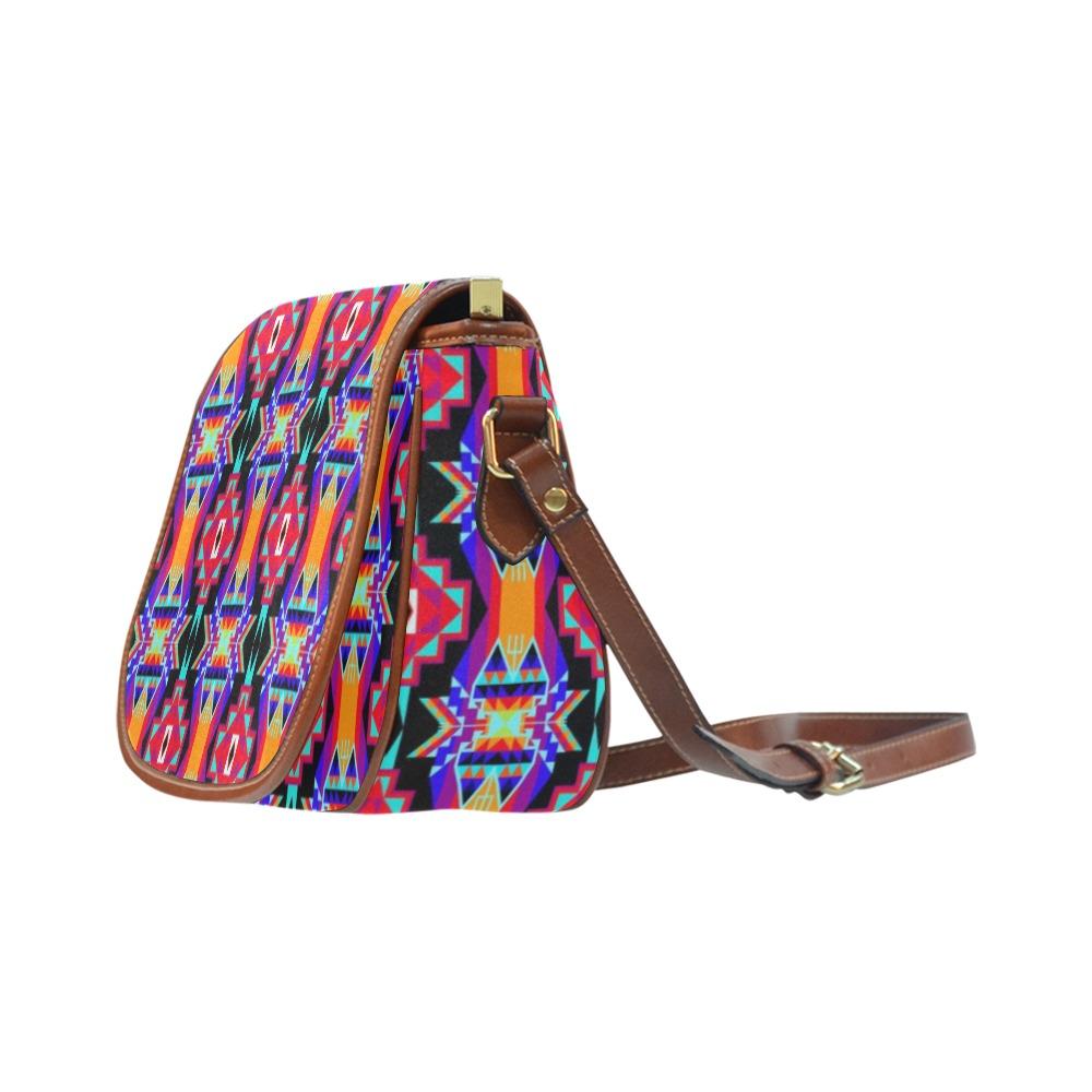 Fancy Bustle Saddle Bag/Small (Model 1649) Full Customization bag e-joyer