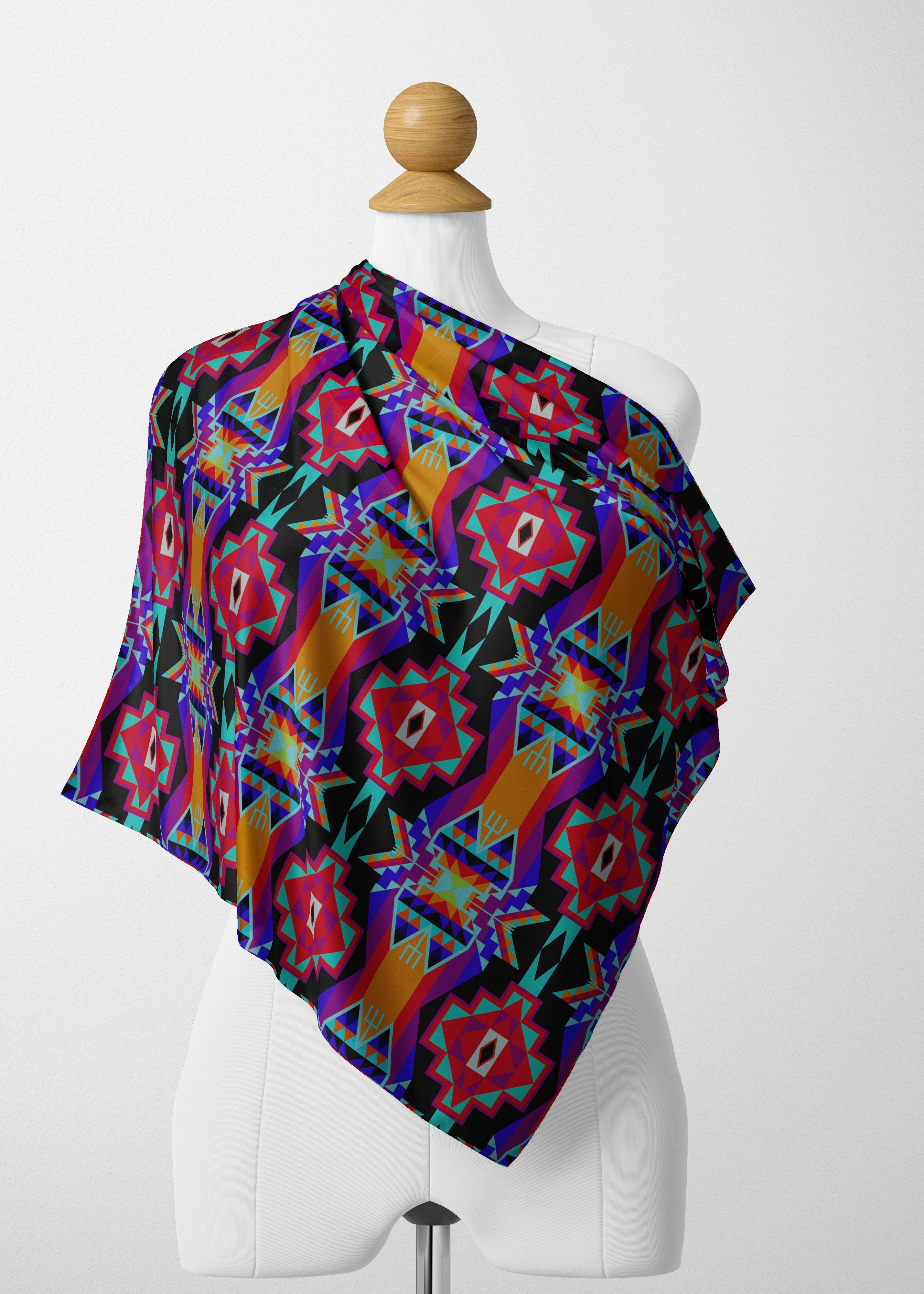 Fancy Bustle Satin Shawl Scarf 49 Dzine