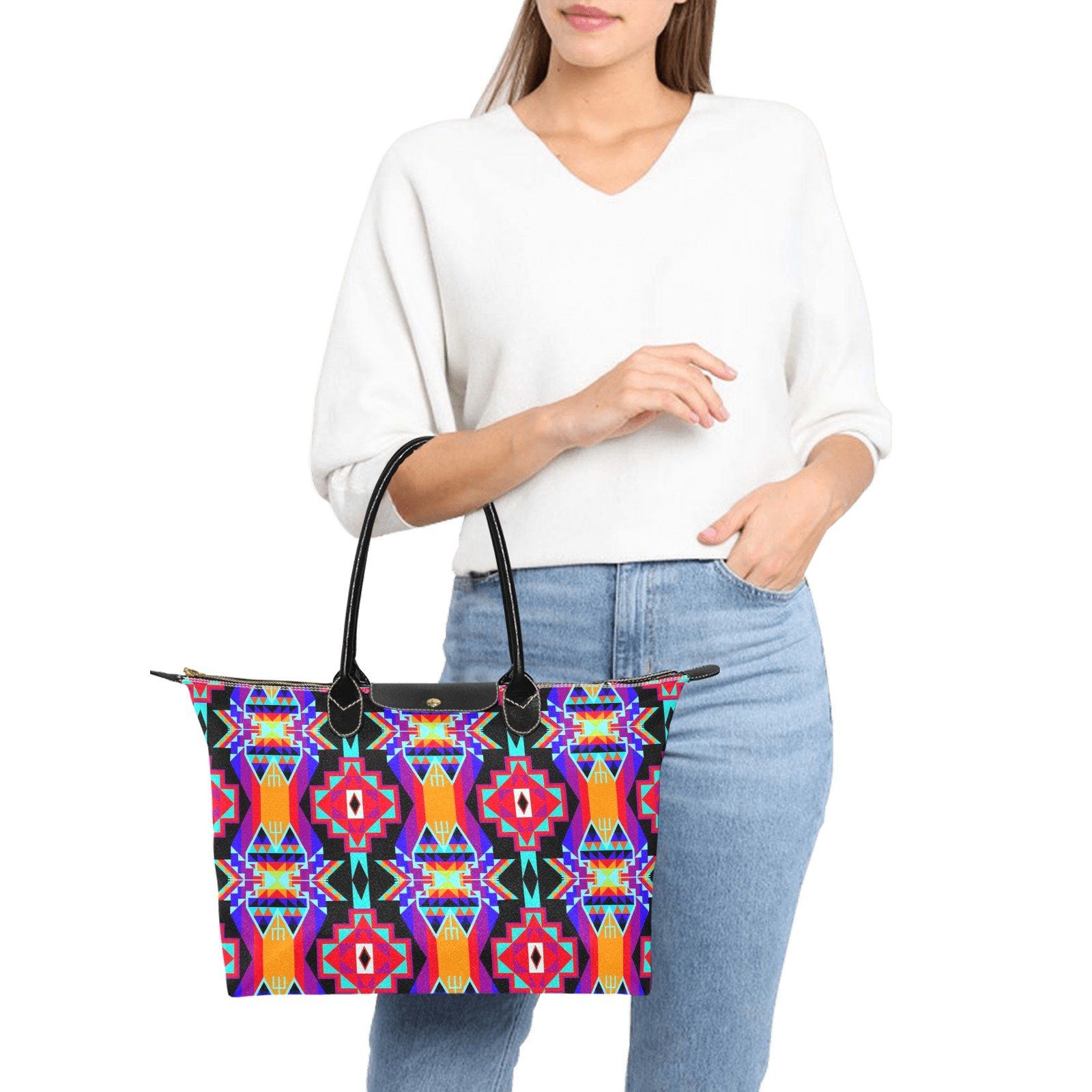 Fancy Bustle Single-Shoulder Lady Handbag (Model 1714) bag e-joyer