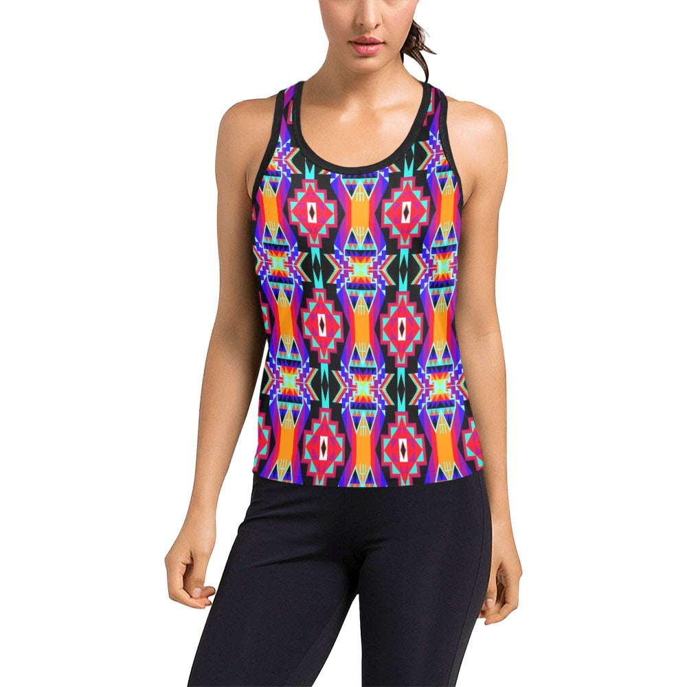 Fancy Bustle Women's Racerback Tank Top (Model T60) Racerback Tank Top (T60) e-joyer