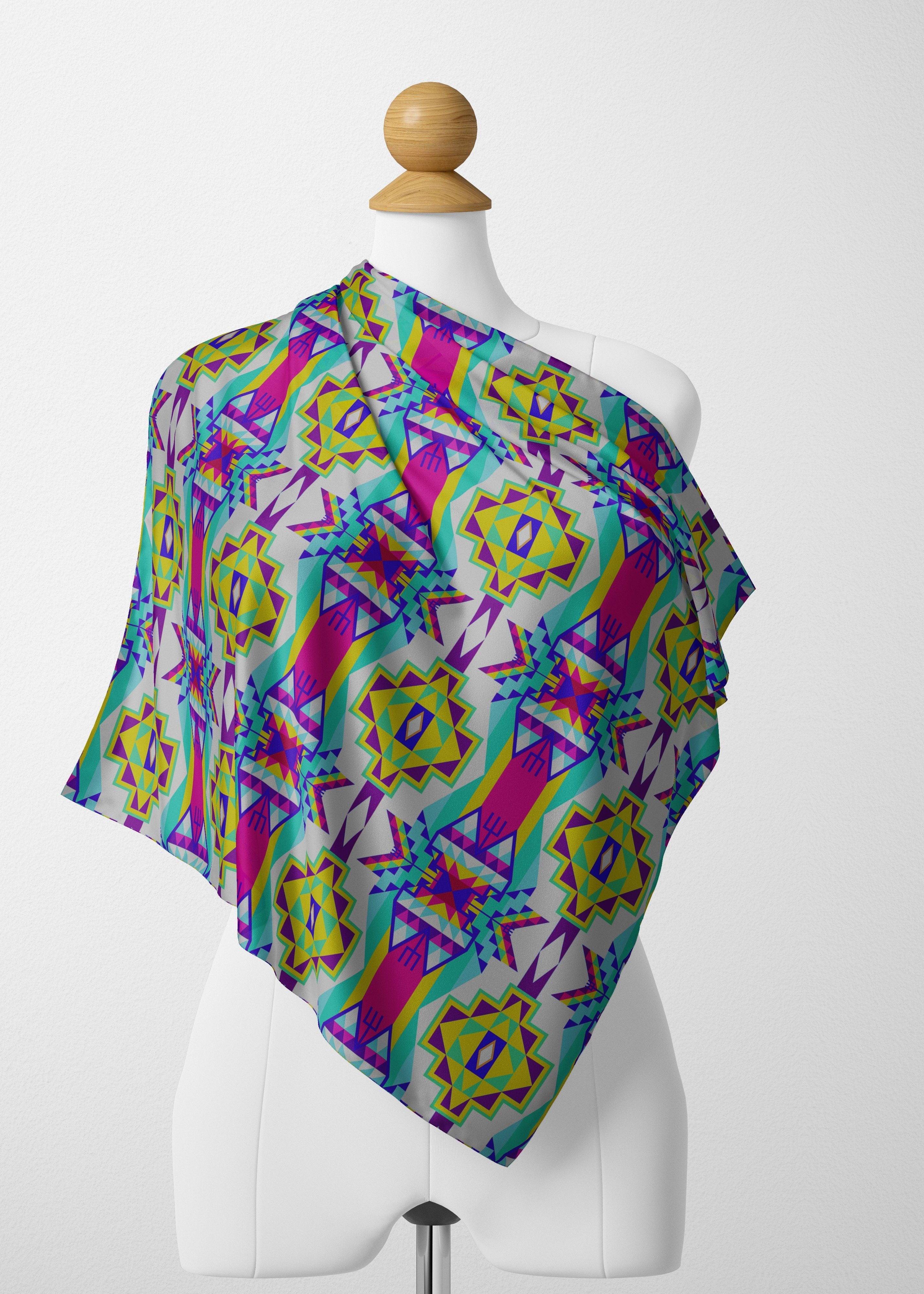 Fancy Champion Satin Shawl Scarf 49 Dzine