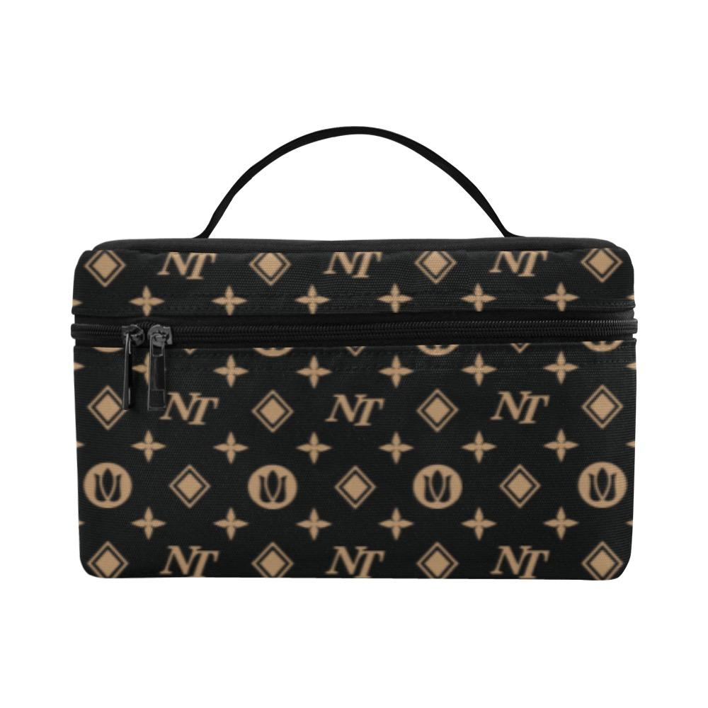 Fancy NT Black Cosmetic Bag/Large (Model 1658) Cosmetic Bag e-joyer