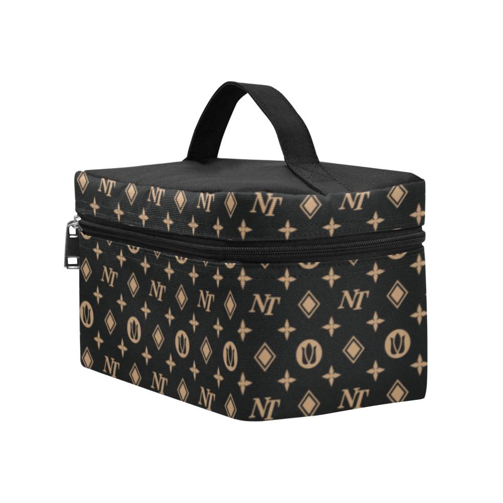 Fancy NT Black Cosmetic Bag/Large (Model 1658) Cosmetic Bag e-joyer