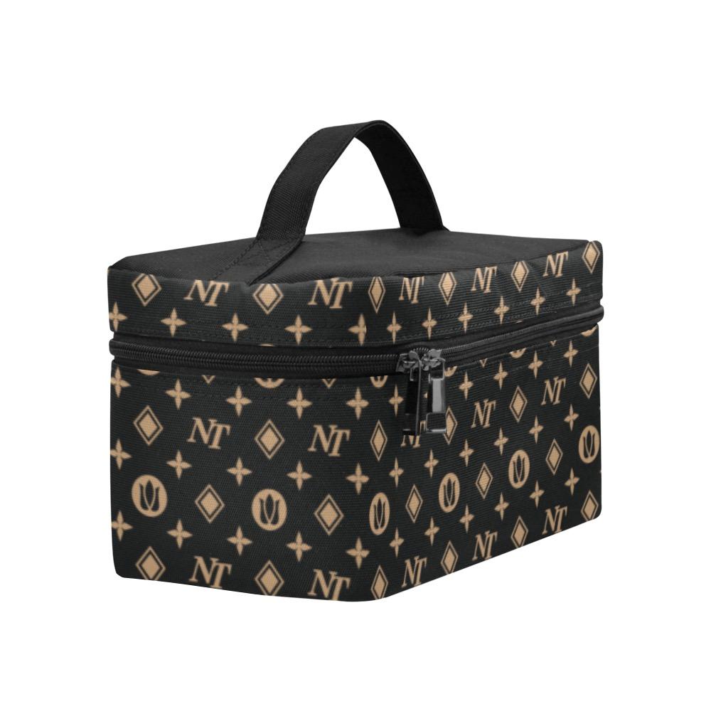 Fancy NT Black Cosmetic Bag/Large (Model 1658) Cosmetic Bag e-joyer