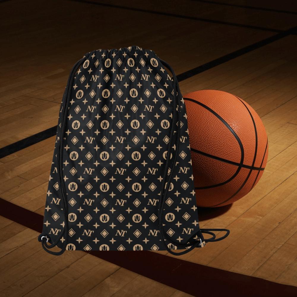 Fancy NT Black Medium Drawstring Bag Model 1604 (Twin Sides) 13.8"(W) * 18.1"(H) Medium Drawstring Bag (1604) Twin Sides e-joyer