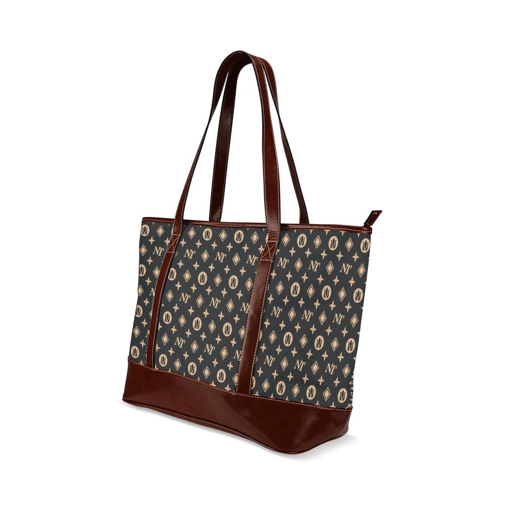Fancy NT Black Tote Handbag (Model 1642) Tote Handbags (1642) e-joyer