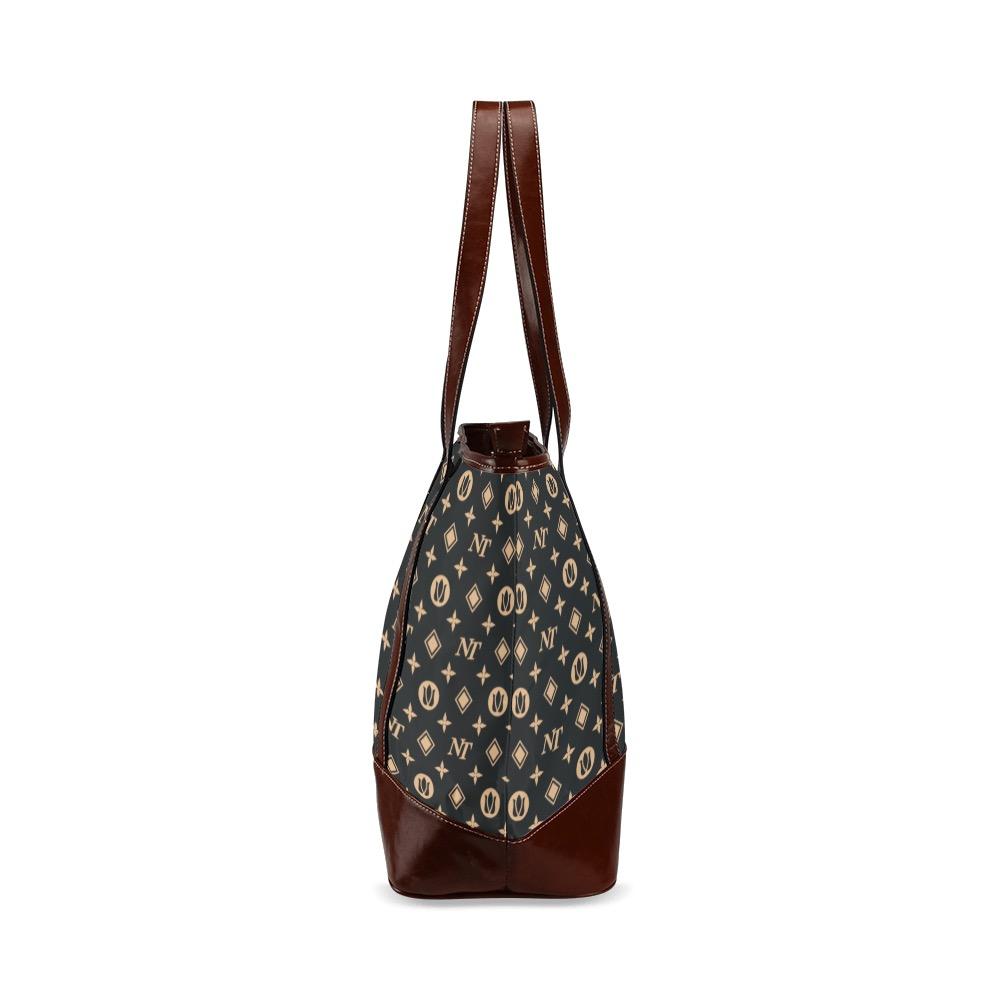 Fancy NT Black Tote Handbag (Model 1642) Tote Handbags (1642) e-joyer