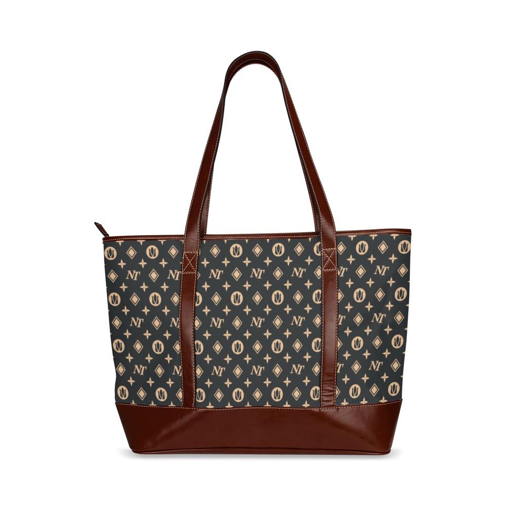 Fancy NT Black Tote Handbag (Model 1642) Tote Handbags (1642) e-joyer