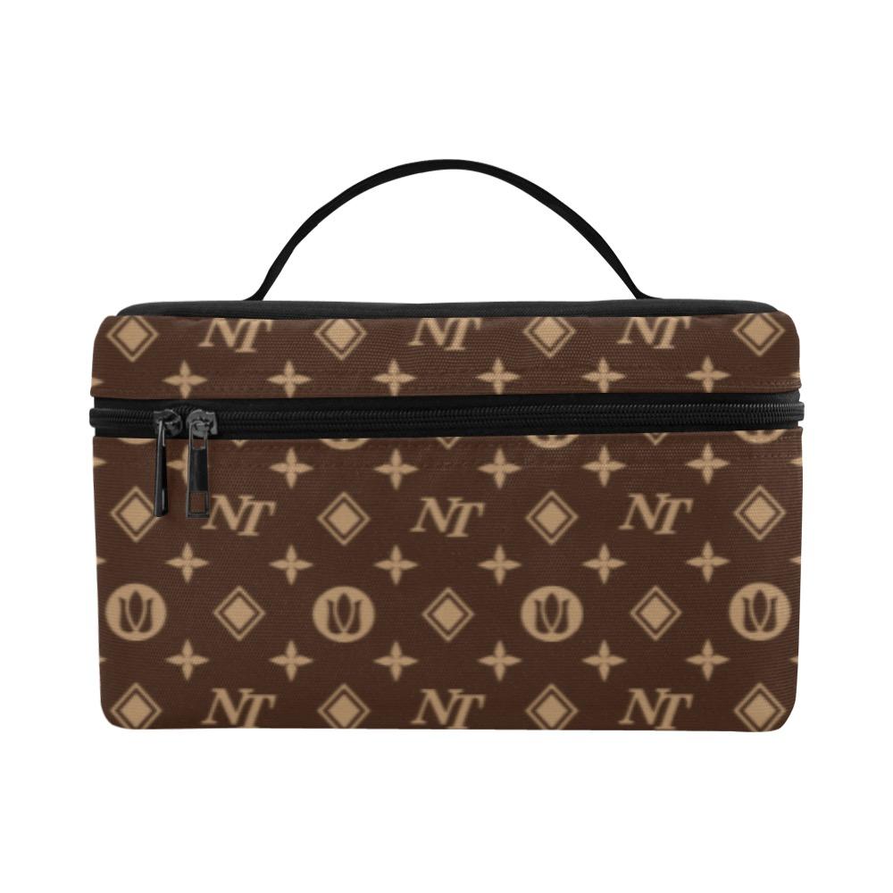 Fancy NT Brown Cosmetic Bag/Large (Model 1658) Cosmetic Bag e-joyer