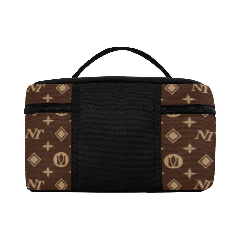 Fancy NT Brown Cosmetic Bag/Large (Model 1658) Cosmetic Bag e-joyer