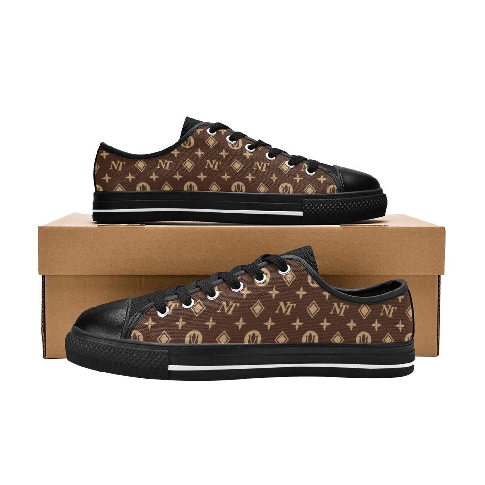 Fancy NT Brown Women's Classic Canvas Shoes (Model 018) Women's Canvas Shoes (018) e-joyer