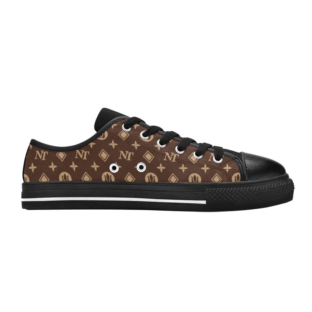 Fancy NT Brown Women's Classic Canvas Shoes (Model 018) Women's Canvas Shoes (018) e-joyer