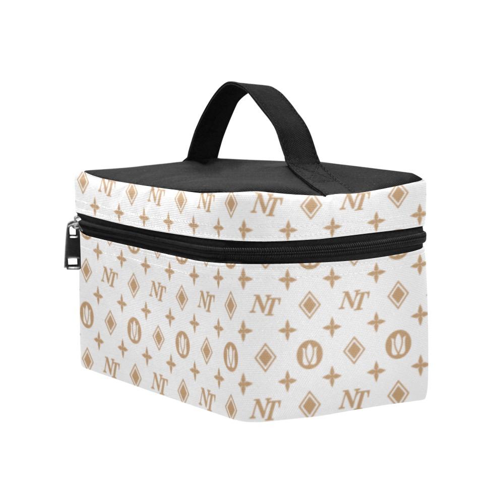 Fancy NT White Cosmetic Bag/Large (Model 1658) Cosmetic Bag e-joyer