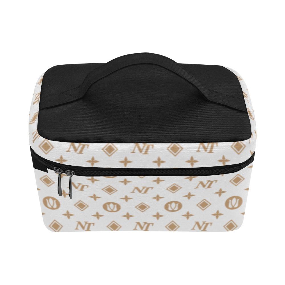 Fancy NT White Cosmetic Bag/Large (Model 1658) Cosmetic Bag e-joyer