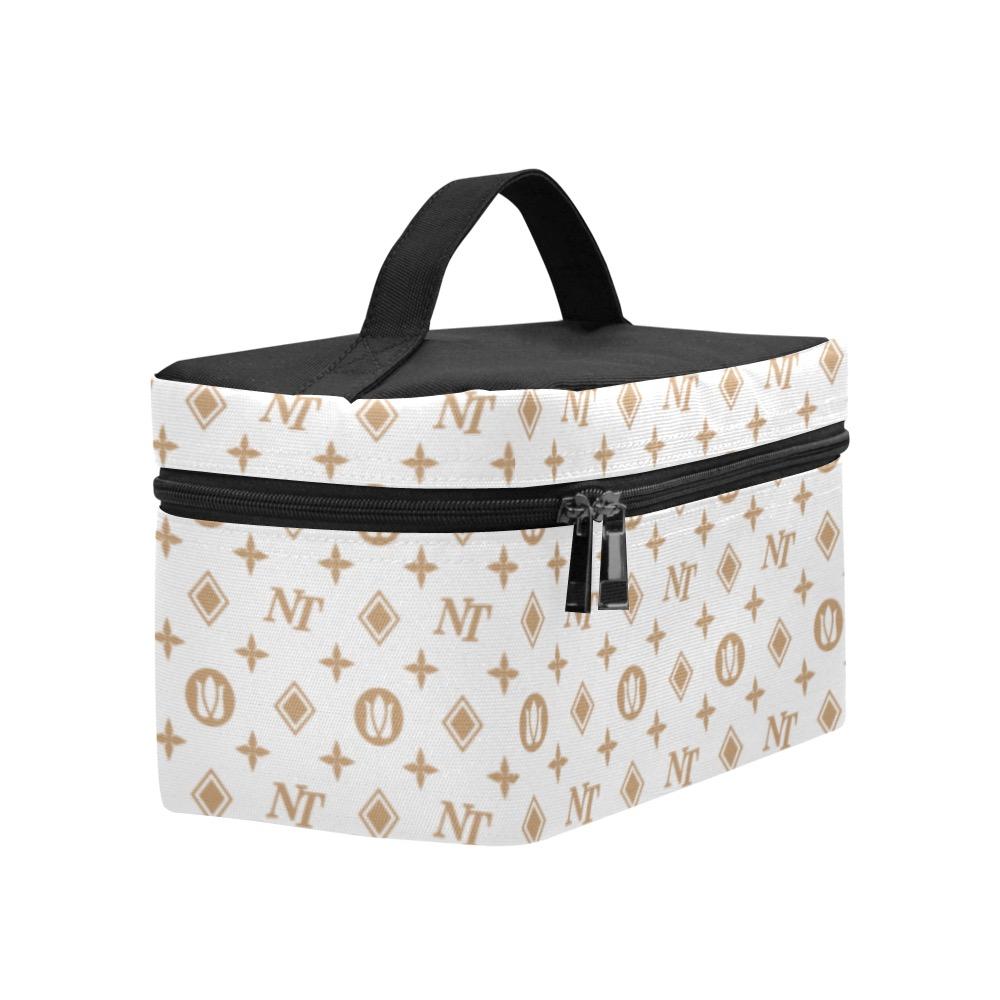 Fancy NT White Cosmetic Bag/Large (Model 1658) Cosmetic Bag e-joyer