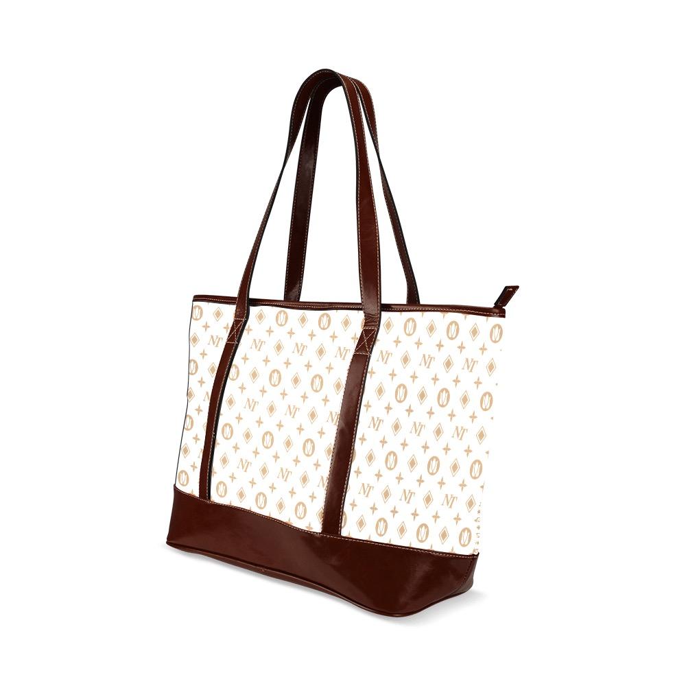Fancy NT White Tote Handbag (Model 1642) bag e-joyer