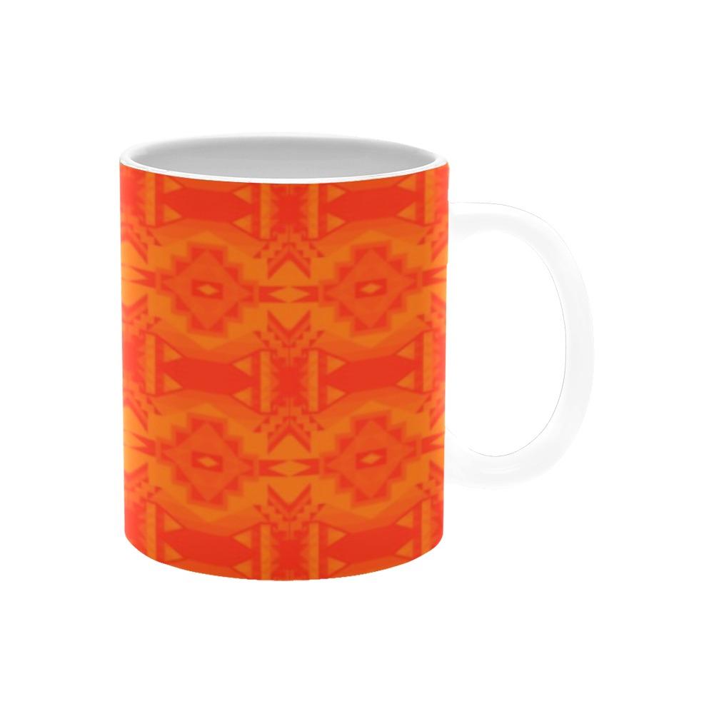 Fancy Orange A feather for each White Mug(11OZ) White Mug e-joyer