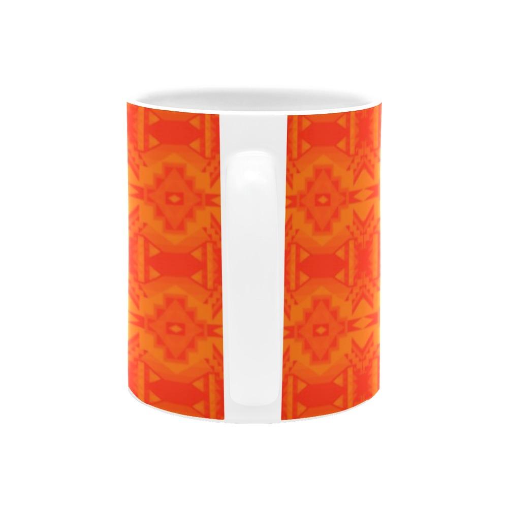 Fancy Orange A feather for each White Mug(11OZ) White Mug e-joyer