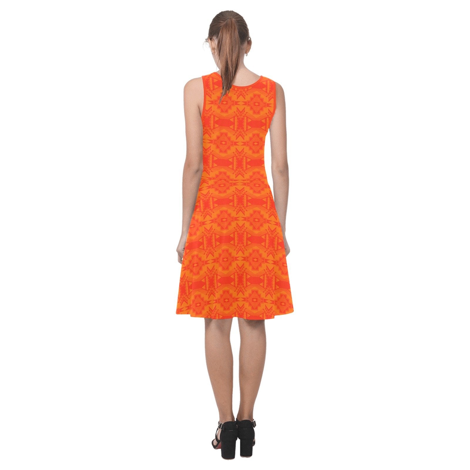 Fancy Orange Atalanta Sundress (Model D04) Atalanta Sundress (D04) e-joyer