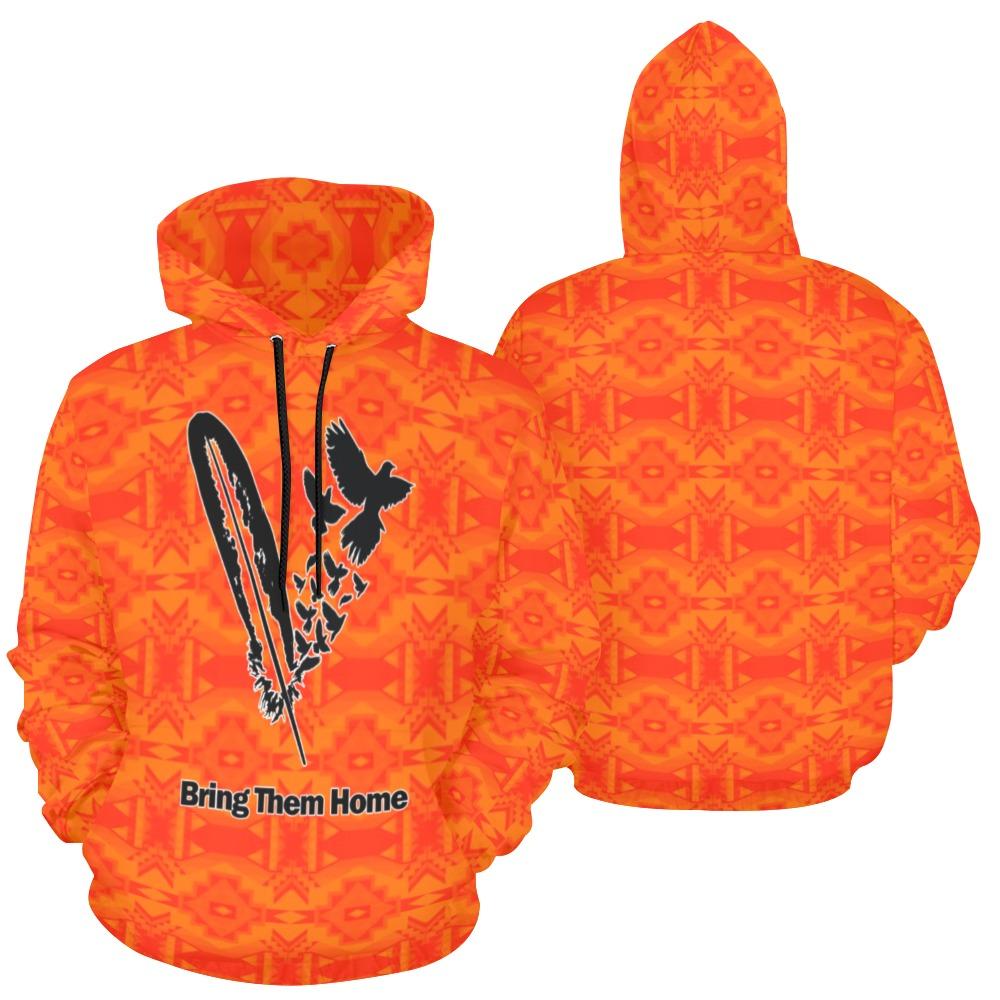 Fancy Orange Bring Them Home All Over Print Hoodie for Women (USA Size) (Model H13) All Over Print Hoodie for Women (H13) e-joyer