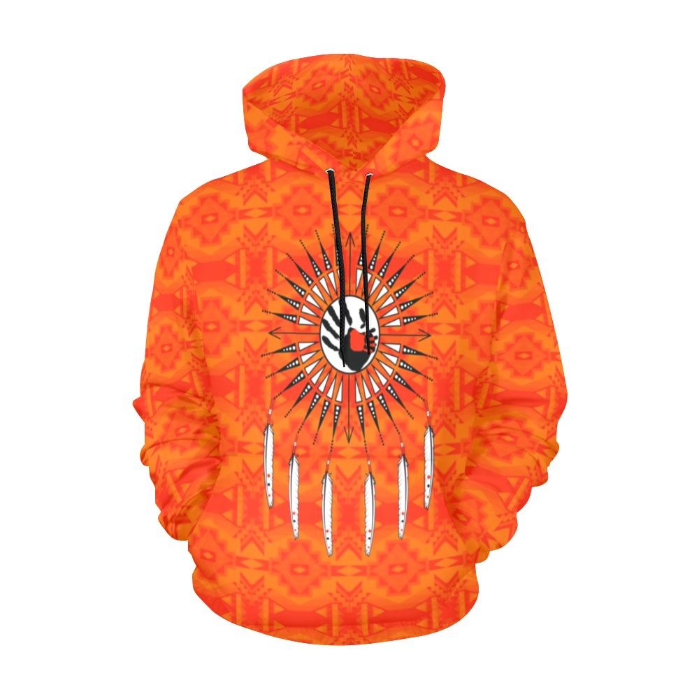 Fancy Orange Feather Directions All Over Print Hoodie for Men (USA Size) (Model H13) All Over Print Hoodie for Men (H13) e-joyer