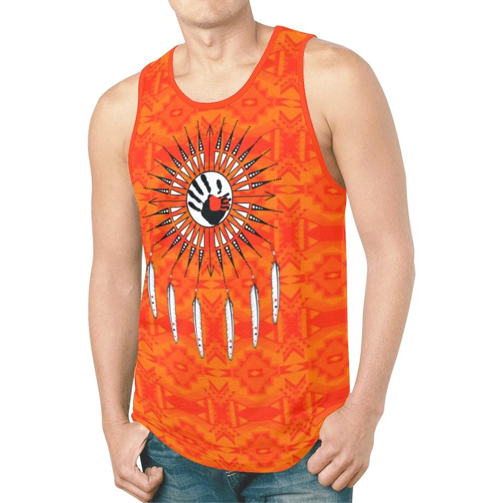 Fancy Orange Feather Directions New All Over Print Tank Top for Men (Model T46) New All Over Print Tank Top for Men (T46) e-joyer