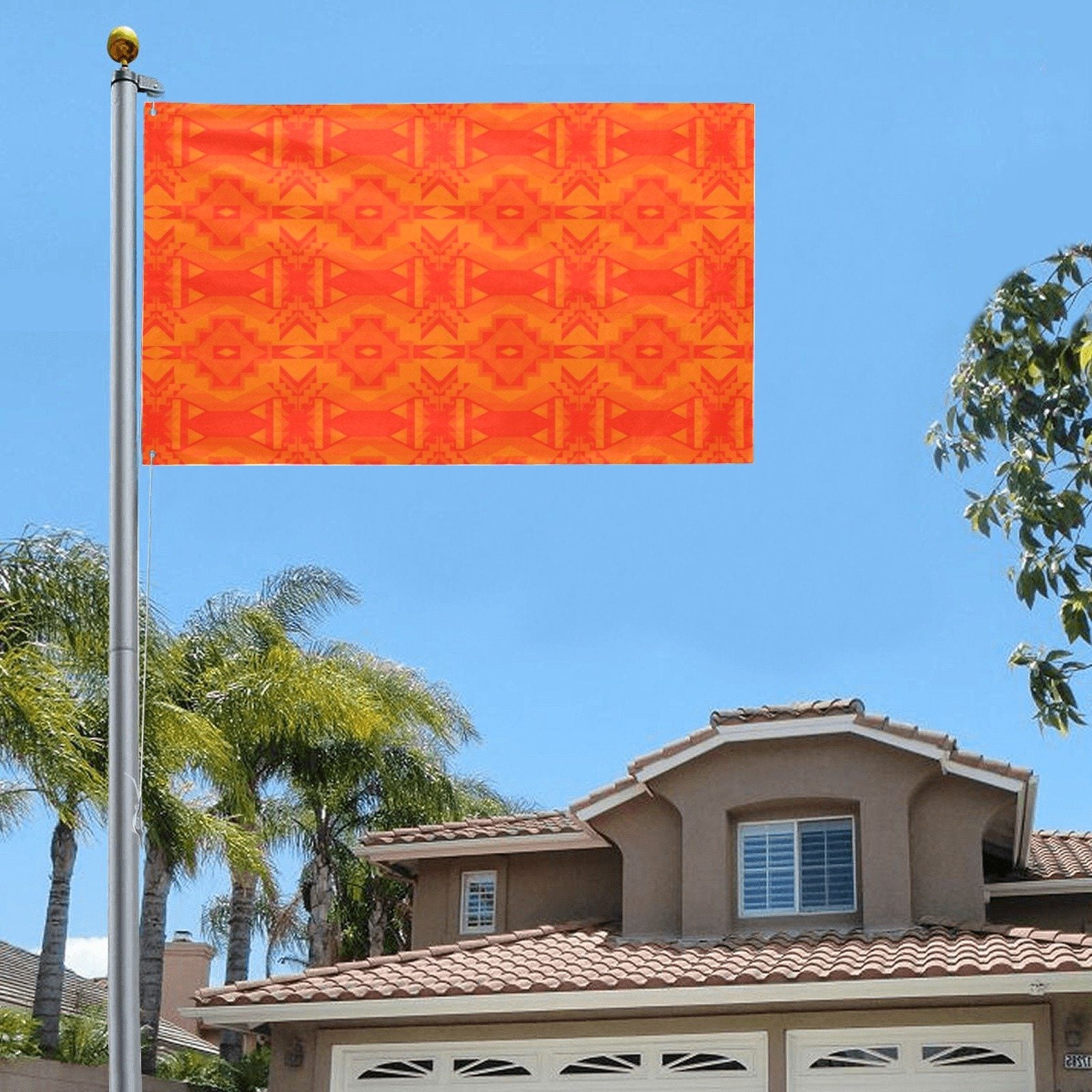 Fancy Orange Garden Flag 59"x35" Garden Flag 59"x35" e-joyer