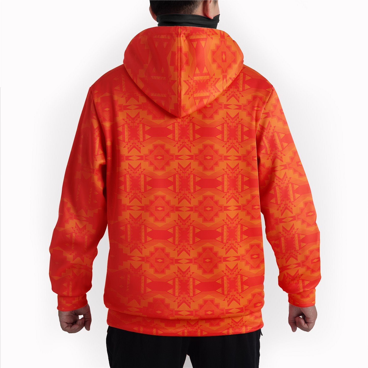 Fancy Orange Hoodie with Face Cover Hoodie with Face Cover Herman