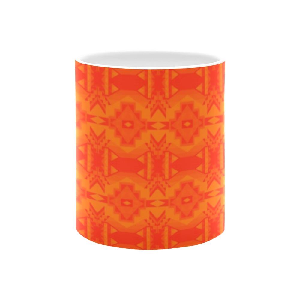 Fancy Orange White Mug(11OZ) White Mug e-joyer