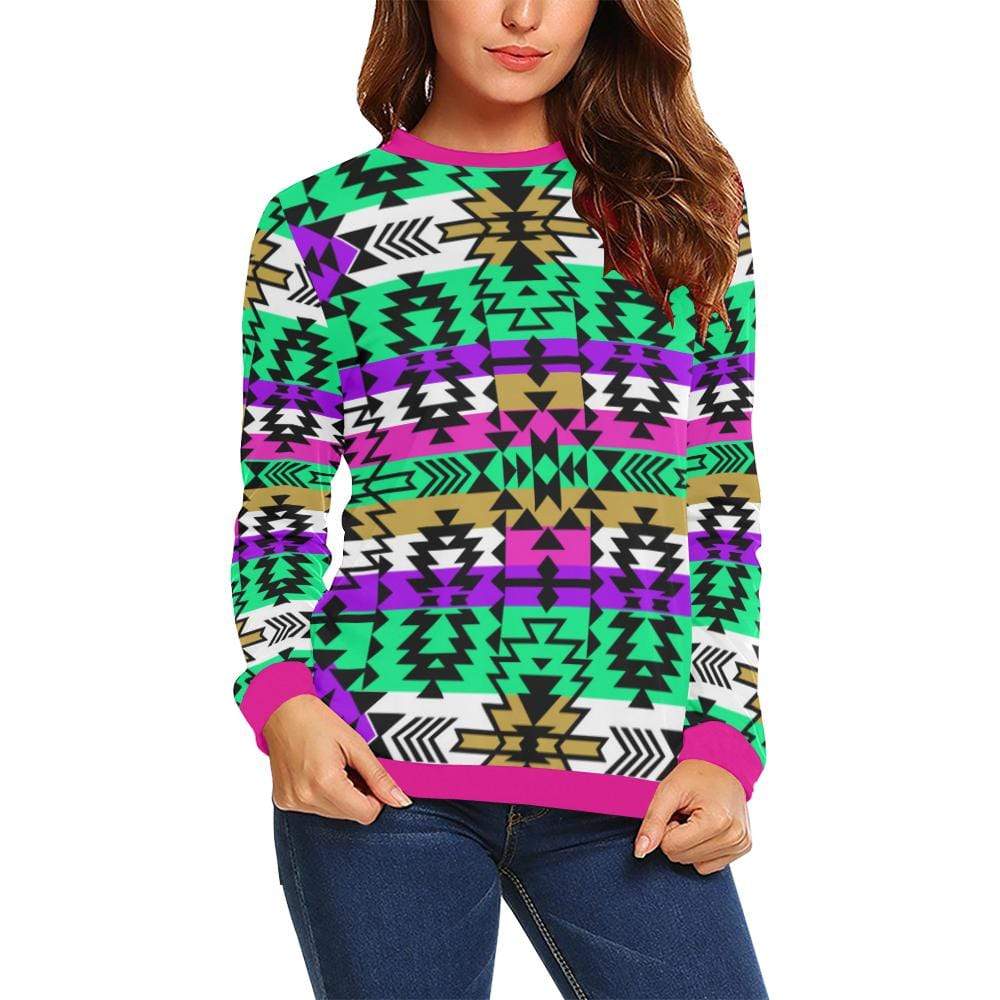 Final Grand Entry All Over Print Crewneck Sweatshirt for Women (Model H18) Crewneck Sweatshirt for Women (H18) e-joyer