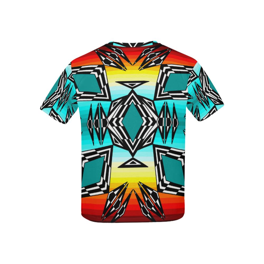 fire and Sky gradient II All Over Print T-shirt for Kid (USA Size) (Model T40) All Over Print T-shirt for Kid e-joyer