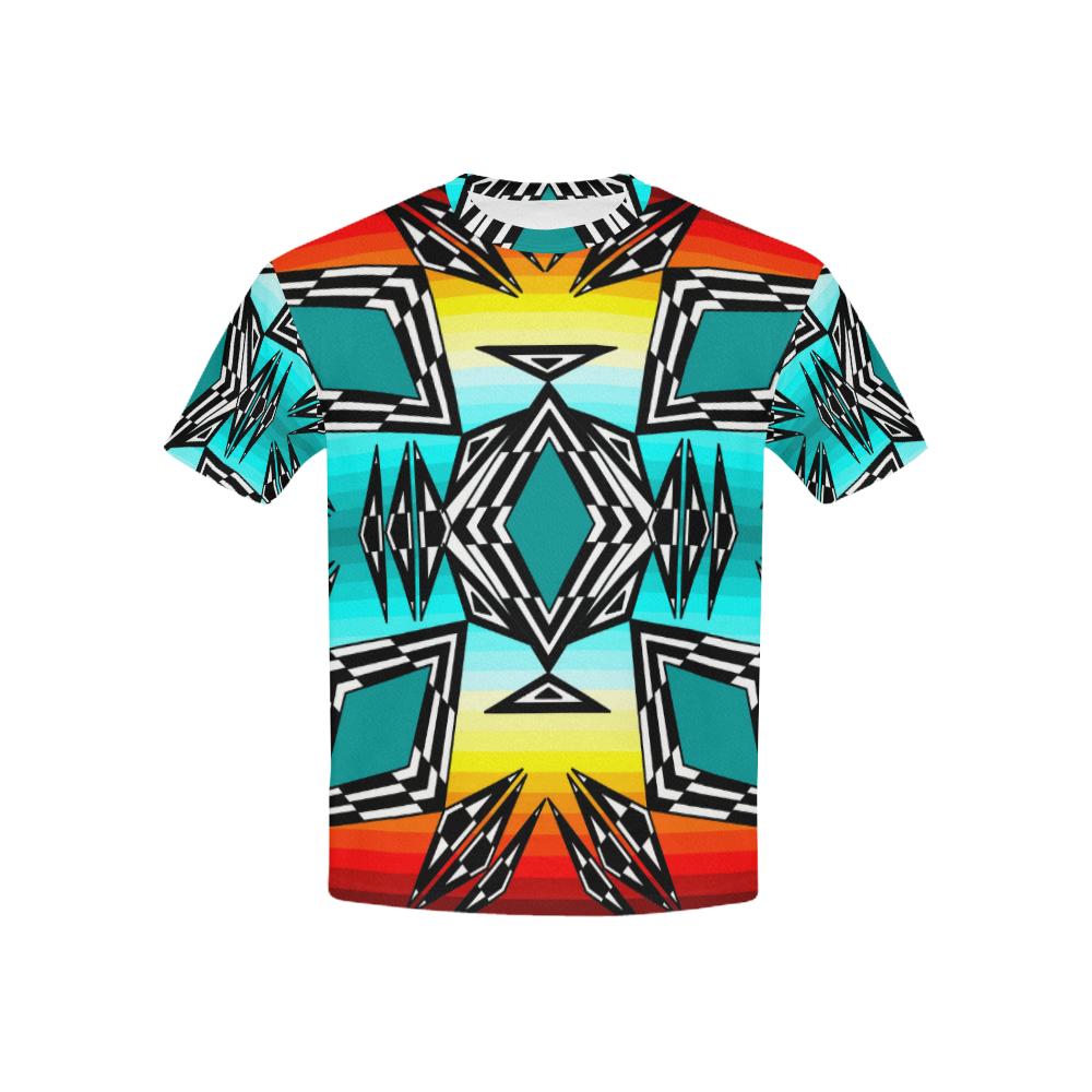 fire and Sky gradient II All Over Print T-shirt for Kid (USA Size) (Model T40) All Over Print T-shirt for Kid e-joyer