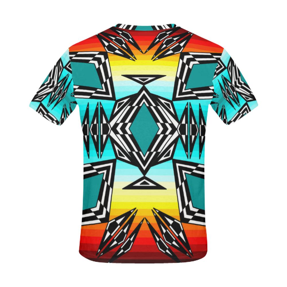 fire and Sky gradient II All Over Print T-Shirt for Men (USA Size) (Model T40) All Over Print T-Shirt for Men e-joyer