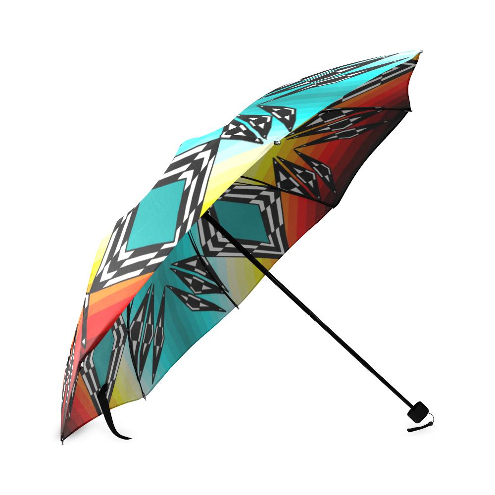 fire and Sky gradient II Foldable Umbrella Foldable Umbrella e-joyer