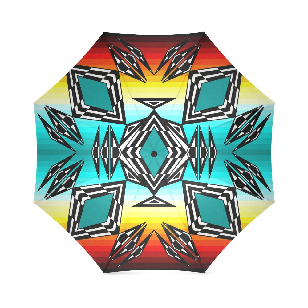 fire and Sky gradient II Foldable Umbrella Foldable Umbrella e-joyer