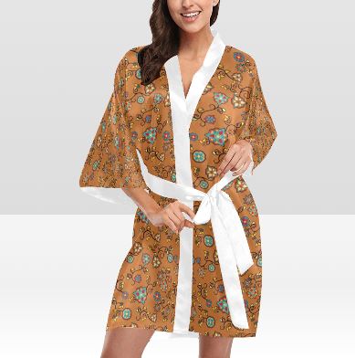 Fire Bloom Light Kimono Robe Artsadd